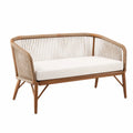 Sofa drewniana z poduszką, teak, 120x70x75 cm