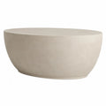 Betonowy owalny stolik kawowy 100 cm beżowy