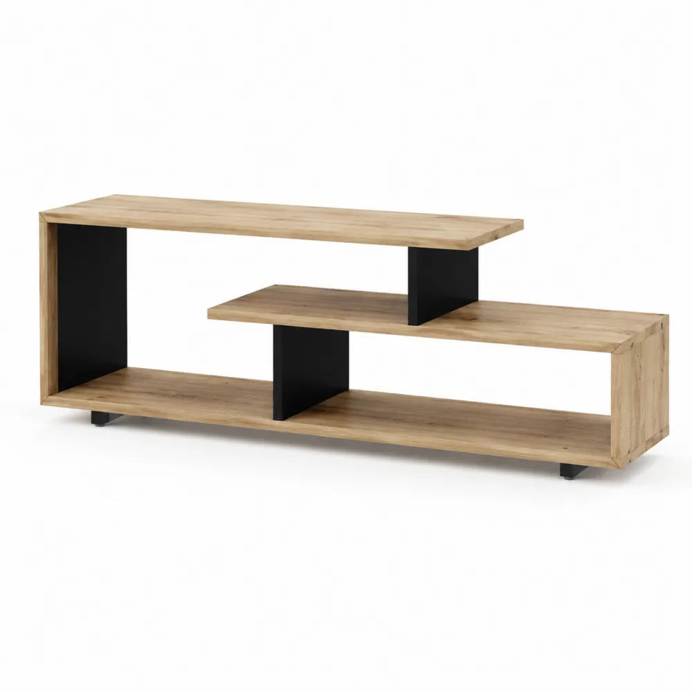 Szafka RTV z MDF i elementami czarnymi 120x40x50 cm